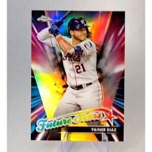 Yainer Diaz 2024 Topps Chrome Future Stars Refractor Card #FS-18 Houston Astros